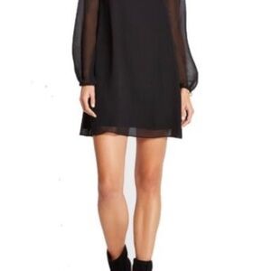 BCBGeneration Black Sheath Dress with Bishop Sleeves